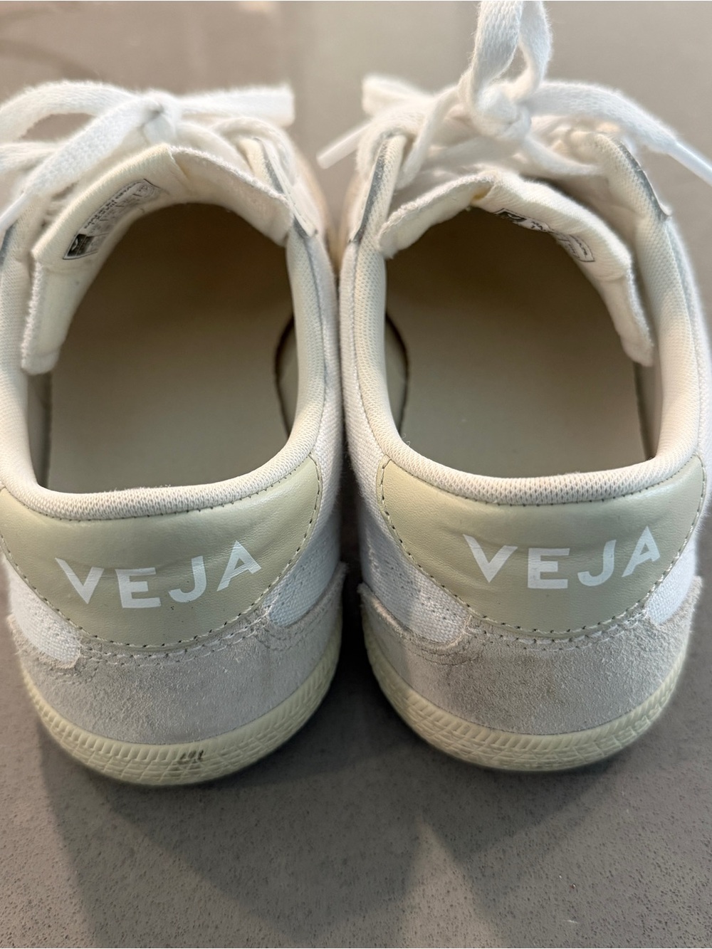 Veja Volley Canvas Sneakers in White Size 8 - Picture 4 of 5